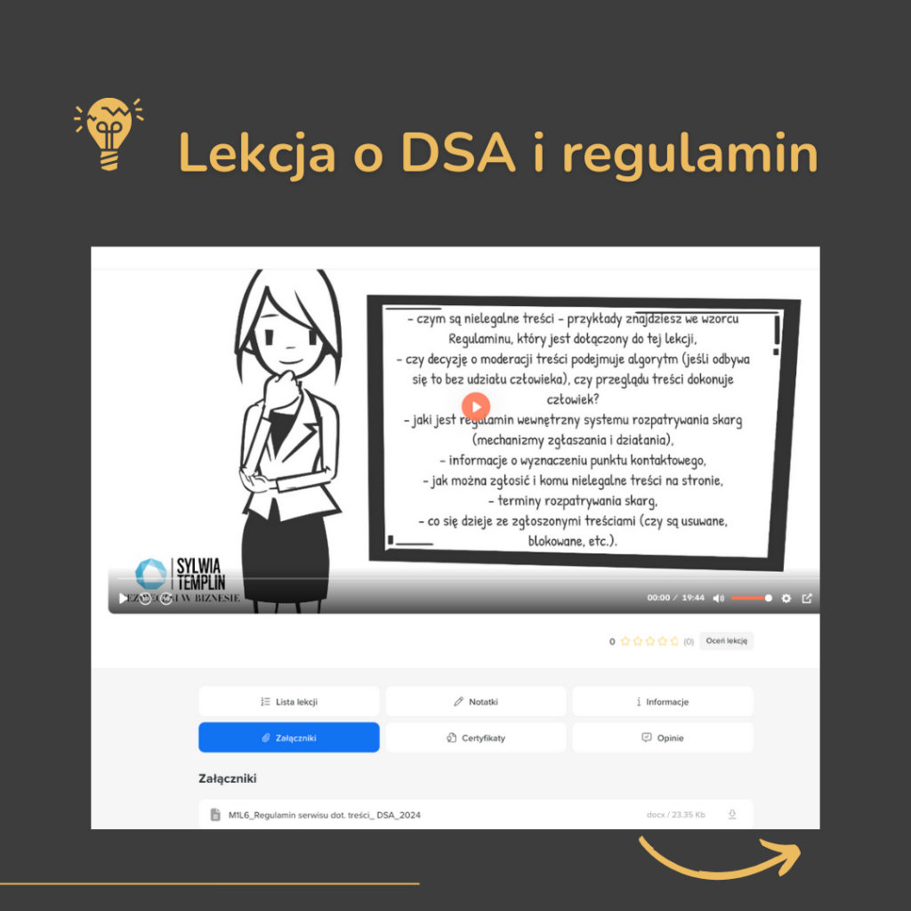 Regulamin DSA dla sklepu internetowego