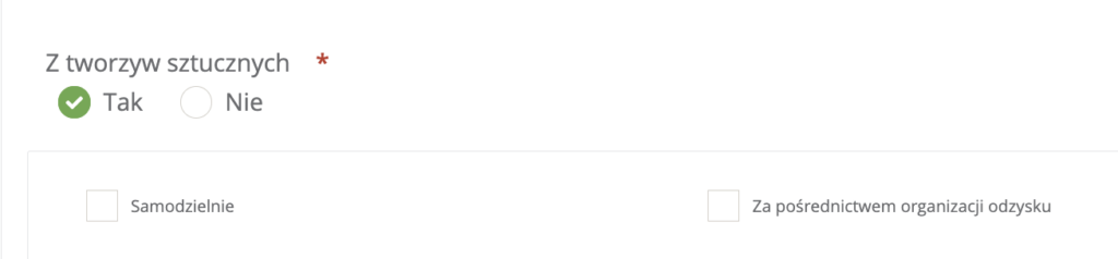 screen z tabeli we wniosku BDO w sklepie internetowym